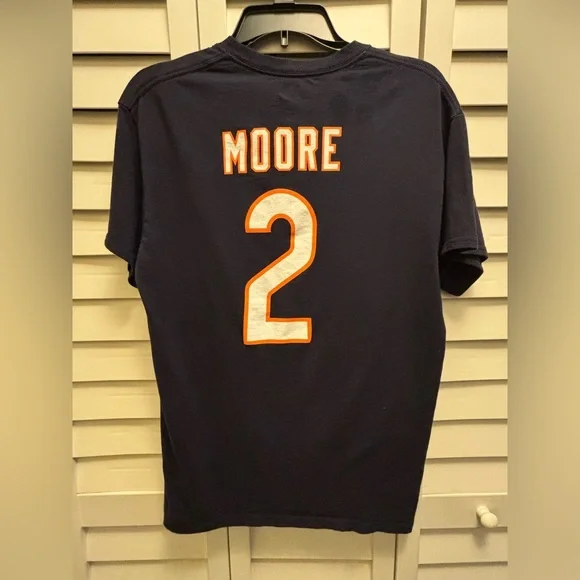 Chicago Bears T-Shirt DJ Moore #2 NFL Team Apparel Men Medium Navy Blue Football - Picture 8 of 8